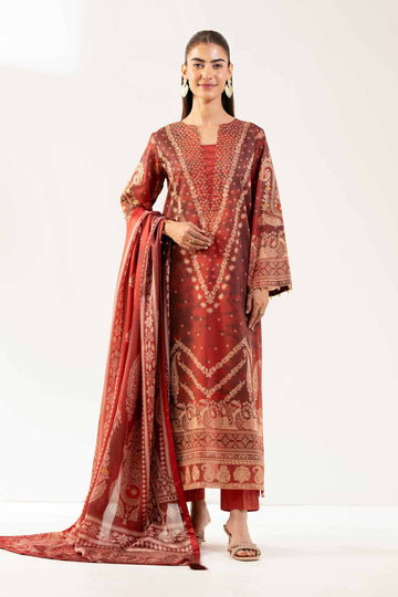 Nishat Linen 3 Piece - Digital Printed Embroidered Suit - 42501844 Online Shopping